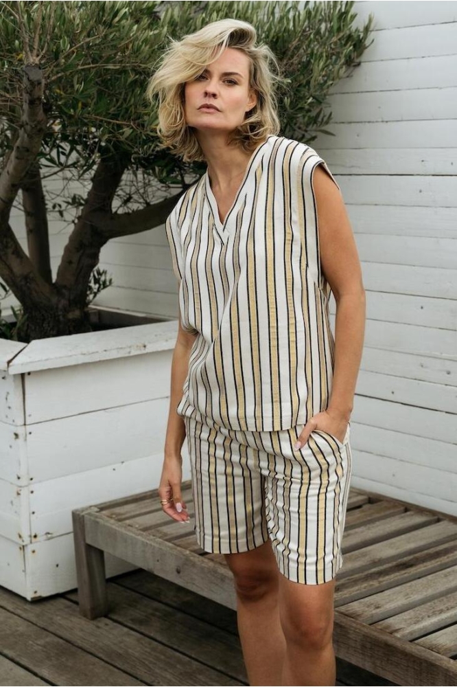 NUBA SHORT SU25 NUBA 322 GOLD STRIPE